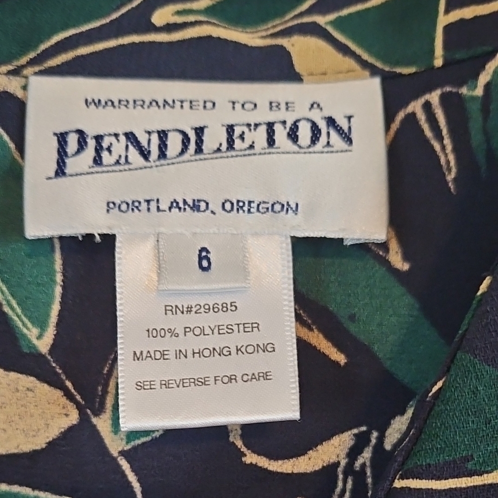 Pendleton Black And Green Botanical Button Down S… - image 2